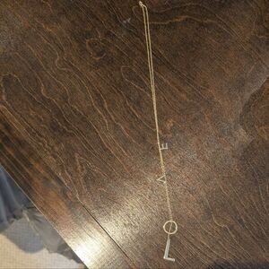 Adornia LOVE Open Loop Necklace